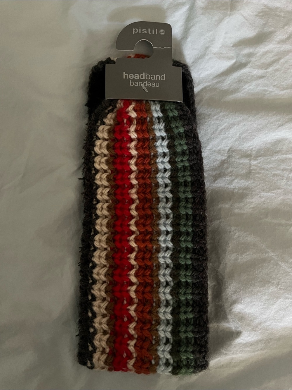 pistil Knit Stripe Headband in Brown, Red, Cream, Green